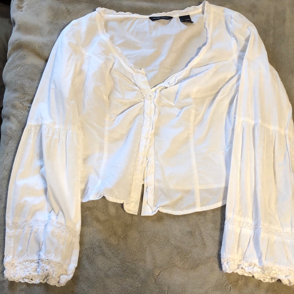 New York & Company white button-down shirt